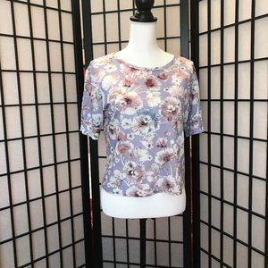 Rebecca Taylor short sleeve top shell 100% linen